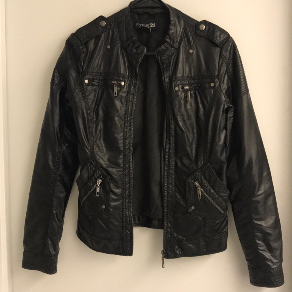 Forever 21 faux leather jacket, size S
